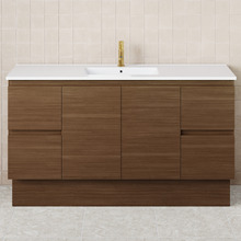 Dolce 1500mm Walnut Freestanding Single Vanity